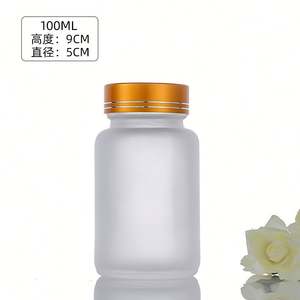 Envase de Vidrio Vacío de 60 ml, 100 ml, 120 ml, Esmerilado, Transparente, con Tapa de Rosca, Impreso con Serigrafía, para Tabletas de Vitaminas, Cápsulas Medicinales, Píldoras, en Caja - Product Image 5