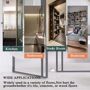 Fermaporta Trasparente, Protezione <span class=keywords><strong>per</strong></span> Pavimento e Parete, Fermaporta in Acrilico <span class=keywords><strong>per</strong></span> <span class=keywords><strong>Doccia</strong></span>, Protegge Pareti e Mobili in Casa e Ufficio - Product Image 4