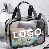 Tas Kosmetik & Kotak Rias PVC Tahan Air dengan Ritsleting, Pegangan Lembut, dan Desain Kustom untuk Set Pouch Kecantikan