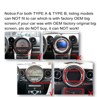 Autoradio Android Auto pour BMW Mini Cooper R56 R60 R51 2006 - 2015 Lecteur multimédia Unité principale Car-play Auto GPS WIFI