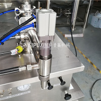Machine de remplissage de crème pneumatique semi-automatique SPX 5-300ml fonction de mélange chauffant entraînée par moteur haute vitesse pour bouteilles