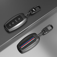 Étui de clé Haval H6 de luxe en alliage de zinc, design rayé, résistant aux rayures pour H6/F7/H9, nouvelle coque de voiture avec boucle