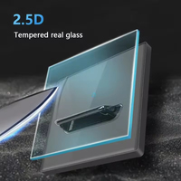 Interrupteurs muraux modernes de type 86, cadre en verre trempé noir, 250 V, 146 double, prise universelle britannique 13 A, prise européenne 16 A, 20 A CA