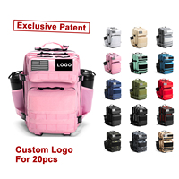 Ransel Olahraga Taktis Fashion Desain Paten Kamuflase Oxford Tahan Air 45L Logo Kustom Wolf Pack