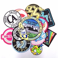 Patch brodé en chenille thermocollant personnalisé en gros pour vestes pour hommes, vestes bomber à manches en cuir et vestes de baseball