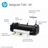 Impresora de Formato Grande DesignJet T120 T210 T230 T250 de 24 Pulgadas, Tamaño A1, con Impresión Móvil, Plotter para Dibujo CAD