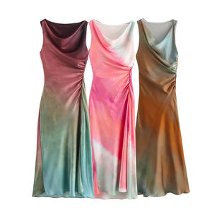 GX3031 <span class=keywords><strong>Boutique</strong></span> 2024 Abito da Festa Estivo Lungo da Donna Senza Maniche Elegante Casual Streetwear Sensuale con Stampa Tie-Dye Sfumata Unica - Product Image 3