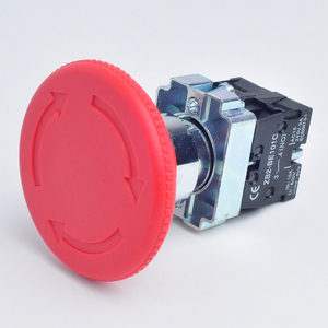 Botón de Paro de Emergencia XB2-BS542, 30mm 40mm 60mm, Cabeza de Hongo Roja, Autobloqueante, 1NO1NC, Metal y Plástico para Máquinas - Product Image 1