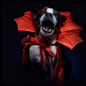 Ropa para mascotas pequeñas y medianas para perros y gatos, capa de vampiro transfronteriza de invierno, decoración de fiesta de Halloween, capa de poliéster sólido, disfraces - Product Image 3