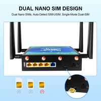 Router WiFi Inalámbrico de Doble Banda AX3000 con Tarjeta SIM, 5G 4G LTE CPE, Función Openwrt QoS, 1000mbps Máx. D Datos de Red Local para Europa