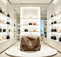 Grand sac à bandoulière pour femme de style postier avec compartiment intermédiaire en cuir véritable et double bandoulière