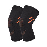Manchons de compression de genou à tissage tridimensionnel Genouillères en spandex doux Double stabilisateur flexible antidérapant à haute élasticité