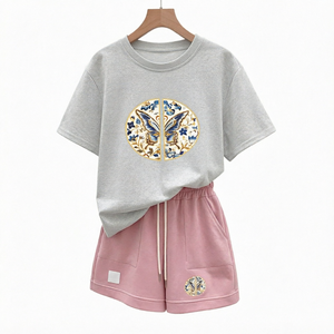 Camisetas Gráficas Extra Grandes Personalizadas, Conjunto de Camisetas de Algodón con Estampado Vintage para Mujer, Camisetas Unisex con Hombros Caídos, Estilo Casual Urbano - Product Image 1