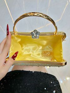 New Cross-border Shiny Polyester Rhinestone Clutch Evening <b>Handbag</b> Women's Elegant Fashion Crossbody Hasp Closure Daily Tanjing - Product Image 3