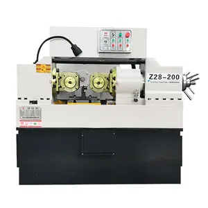 Favorable price Z28-200 model hydraulic 6-65mm two rollers steel bar thread rolling machine producer