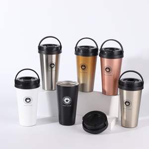 Tasse de voyage réutilisable en acier inoxydable avec logo personnalisé de 500ml 16oz avec tasse à couvercle scellé - Product Image 5