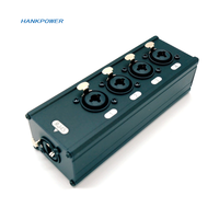 4 saluran Audio DMX XLR 6.35mm untuk RJ45 kabel jaringan Extender Splitter XLR tahap kotak
