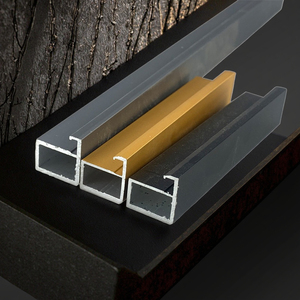 Wholesale Novel Design GQK Hot Selling Aluminum G Handle <b>Gold</b> Silver <b>Pull</b> Handles for Kitchen Cabinets Wardrobe Doors Unique - Product Image 1