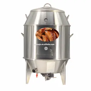 Machine rotative de gril de poulet en acier inoxydable/four de canard rôti d'équipement chinois/Machine de rôtissage au gaz de canard