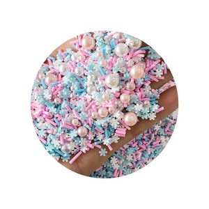 New thu nhỏ Polymer đất sét Bông Tuyết Hạt sprinkles kẹo quyến rũ cho Slime làm kit công cụ thủ công - Product Image 2