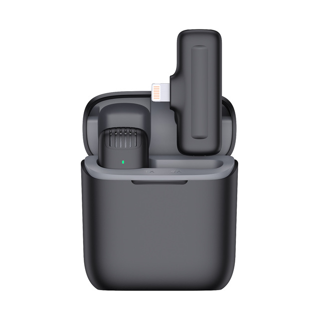 J11 Wireless Lavalier Microphone Charging Case Noise Reduction Type C Lightning Mic for Iphone Android Recording