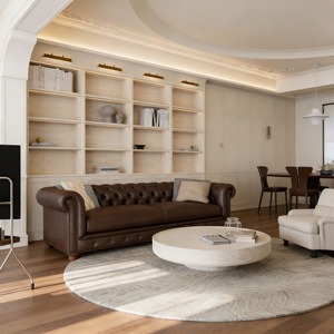 Bibliothèque moderne avec étagères ouvertes et armoires de rangement en métal doré crème <span class=keywords><strong>pour</strong></span> salon - Product Image 2