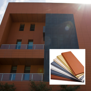 Pannello Moderno <span class=keywords><strong>in</strong></span> Mattoni di Terracotta per Facciate Continue, Uso Alberghiero, Ecologico, Impermeabile, Ignifugo, Spessore 18mm, Anti-Corrosione - Product Image 2