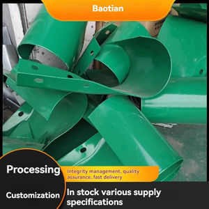 Extrémité de tampon de <span class=keywords><strong>borne</strong></span> en queue de poisson en acier galvanisé pour les zones à fort trafic Rambarde de circulation à faisceau W Barrière de collision Métal durable - Product Image 4