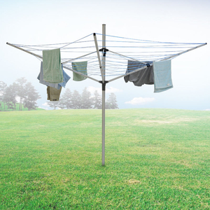 SANIPRO Grand Séchoir Rotatif Rétractable <span class=keywords><strong>de</strong></span> 50m en Forme <span class=keywords><strong>de</strong></span> <span class=keywords><strong>Parapluie</strong></span>, Étendoir à Linge Pliant pour <span class=keywords><strong>Jardin</strong></span>, Séchoir à Vêtements Extérieur - Product Image 2
