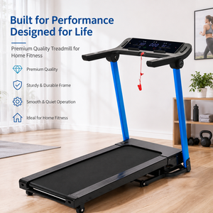 Tapis roulant K-FIT GSTA-4510 avec inclinaison automatique 15 niveaux, 14 km/h, moteur 2,5 CV, 12 programmes, Bluetooth, MP3, USB, capteur de pouls, fitness à domicile - Product Image 3