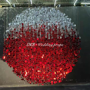 Rideau à chaîne en perles de cristal rideaux d'art perlés rideau de perles pour décorations de salle d'événement de fête de mariage - Product Image 3