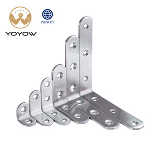 Soporte de Esquina en Forma de L de Acero Inoxidable YOYOW - Resistente y Fácil de Instalar para Armarios de Cocina, Estanterías de Hotel - Product Image 1