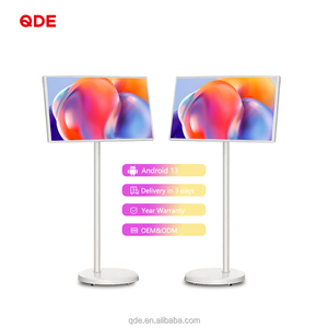 Televisor Inteligente QDE con Pantalla Táctil y Soporte, Android 13, Pantalla Inteligente Móvil Extraíble <span class=keywords><strong>de</strong></span> 21.5 Pulgadas, Televisor Portátil con Ruedas - Product Image 1