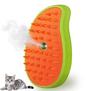 Brosse nettoyante pour chat, 3 en 1, à la vapeur, brosse à poils pour animaux de compagnie, peigne pour chien et chat, nettoyeur à vapeur pour perte de poils, brosse de bain pour animaux de compagnie - Product Image 1