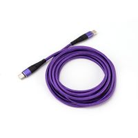 Cable de Datos Tipo-C a C con Trenzado de Nailon, Carga Rápida de 60W, Conector de Aleación de Aluminio para Teléfonos Móviles, Computadoras y Cámaras
