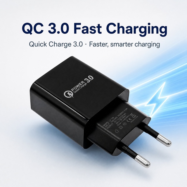 Adjustable Multi-Plug 5V/3A PD Charging Fast Power Supply Adapter with Custom Logo for Camera & Earphone