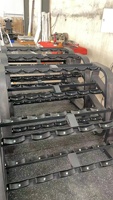 Équipement de fitness commercial 3 niveaux 15 pièces banc et supports support de stockage d'haltères pour salle de sport