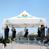 Tente pliante promotionnelle avec impression personnalisée du logo, imperméable, pour salon professionnel, fête, événement en plein air, tente pliante
