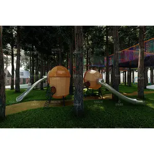 Hanlin-Equipo de parque de atracciones de aventura para adultos y niños, accesorios para exteriores, diseño de jungla y bosque