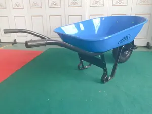 Factory Promotion 100 Liter Wheelbarrow Steel Tray Pneumatic Wheel