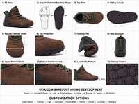 Chaussures de marche en plein air pour hommes, chaussures de randonnée pieds nus, baskets minimalistes à bout large pour la montagne, légères, OEM ODM pour femmes