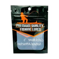 Sac à fermeture éclair réutilisable avec joint à 3 côtés, appât souple en plastique PE, pochette basse quantité minimale de commande pour la pêche, emballage de leurre, trou de suspension pour gâteaux à salade