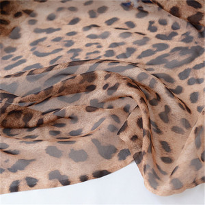 Lüks seksi yumuşak leopar ipek şifon kumaş 100% ipek 6 m/m moda harika şal kadın elbisesi pantolon akşam elbise - Product Image 3