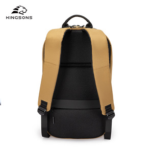 Kingsons Laptop <b>Backpack</b> 20-35L Lightweight Unisex Everyday Use Solid Color Khaki <b>Black</b> - Product Image 3
