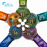 Médailles personnalisées à emboîtement segmenté pour coureurs de marathon et de trail, avec médaillon de finisseur de course