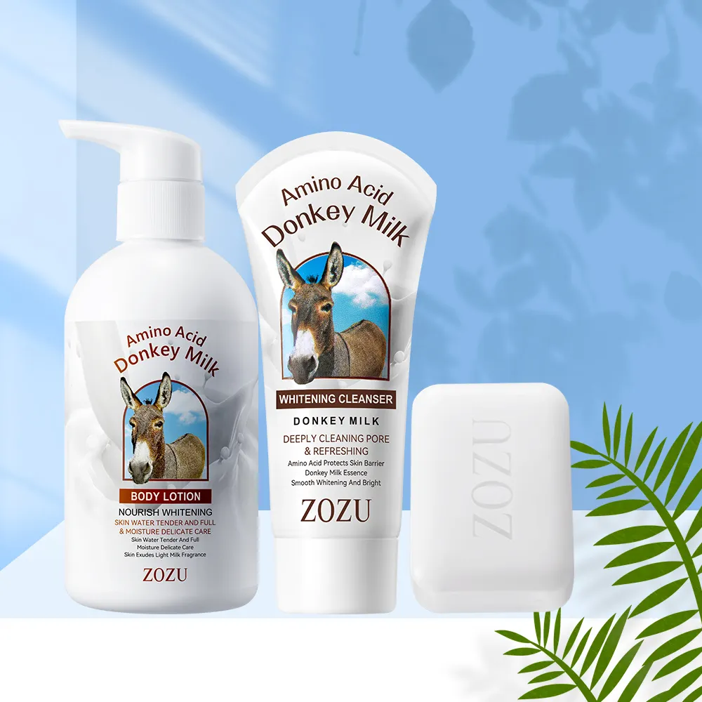 ZOZU Private Label aminoacido viso e corpo lozione idratante sbiancante sapone da bagno per adulti cura della pelle detergente