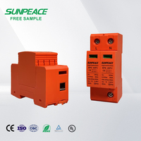 DC SPD 500V 20kA T2 Type dispositif de protection contre les surtensions 2P 2 pôles parafoudre pour systèmes PV 20kA-40kA Protection contre les surtensions