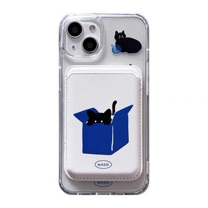 Couverture magnétique de téléphone Design drôle créatif Chat mignon pour IPhone Pro <span class=keywords><strong>Proma</strong></span> Étuis transparents magnétiques pour étui de chargement sans fil - Product Image 1