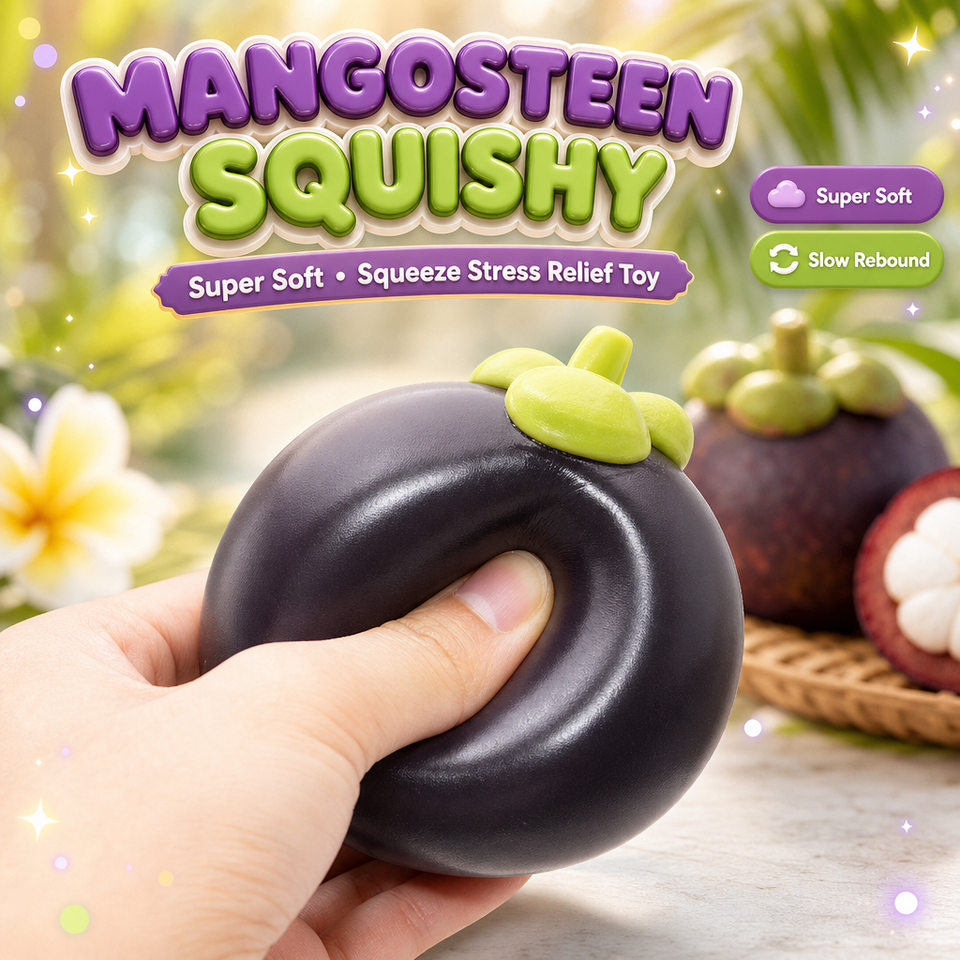 Frute Blocks Mangosteen Fruit Food-Shaped Clay Building Blocks Squishy Stress-Relief ...