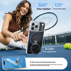 เคสโทรศัพท์มือถือแบบแม่เหล็กหมุนได้ รุ่น 17 <span class=keywords><strong>Pro</strong></span> <span class=keywords><strong>Max</strong></span> พร้อมฝาปิดป้องกันแบบมีกาวลายสัตว์ สำหรับ 16E/15 - Product Image 5